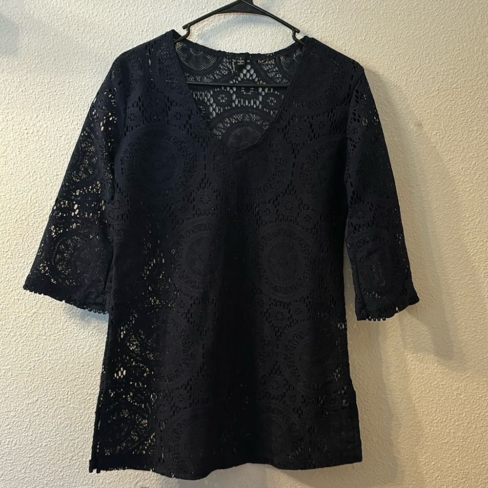 Portocruz blue crochet swim cover size small